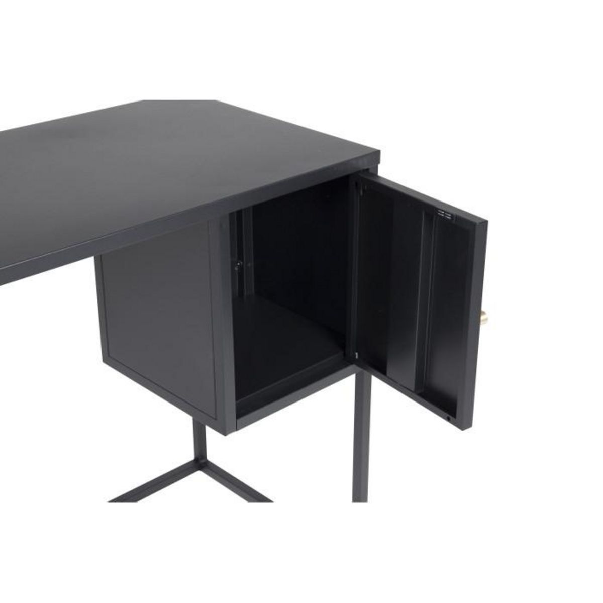 Paris Prix Bureau Design Avec Porte  Bakal  95cm Noir