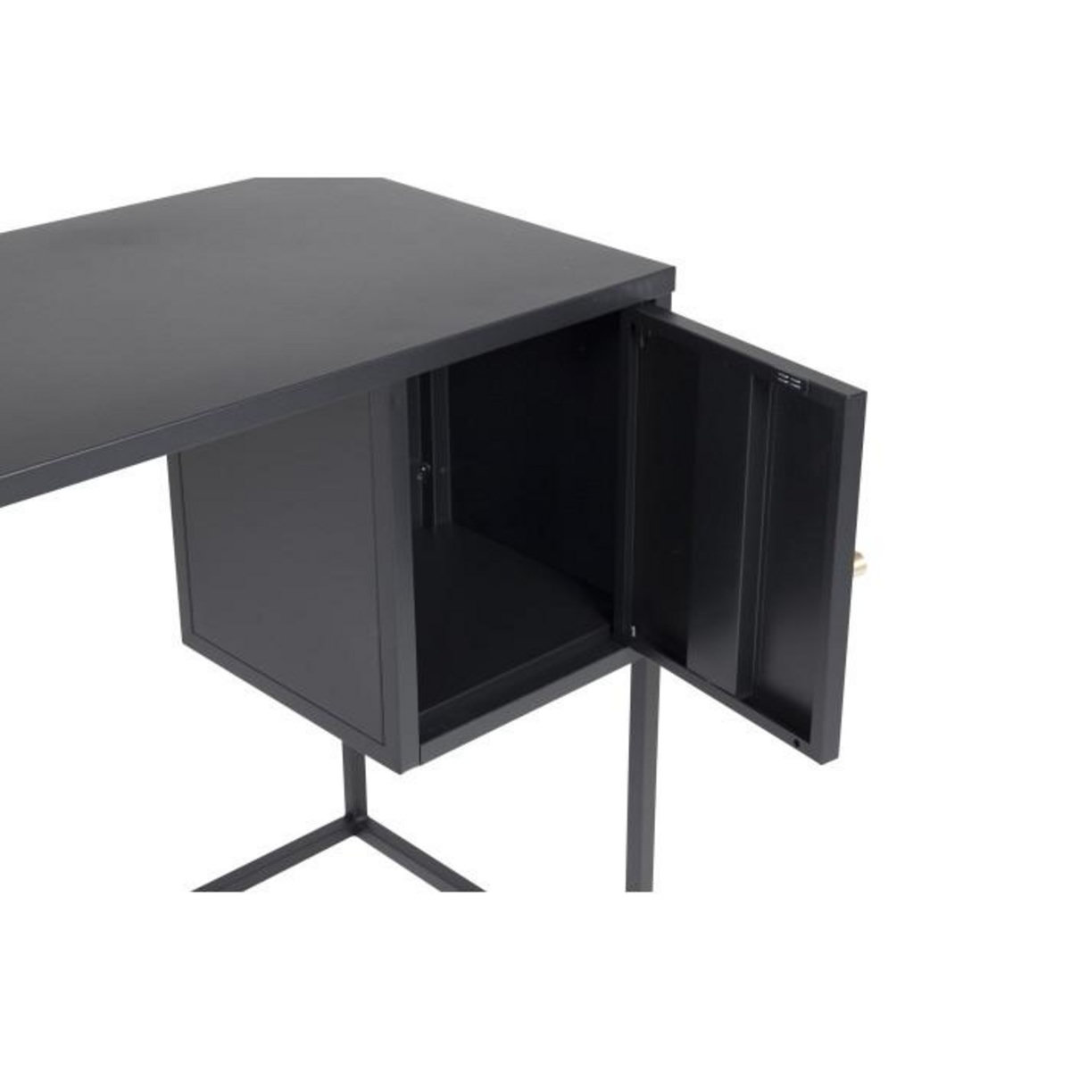 Paris Prix Bureau Design Avec Porte  Bakal  95cm Noir