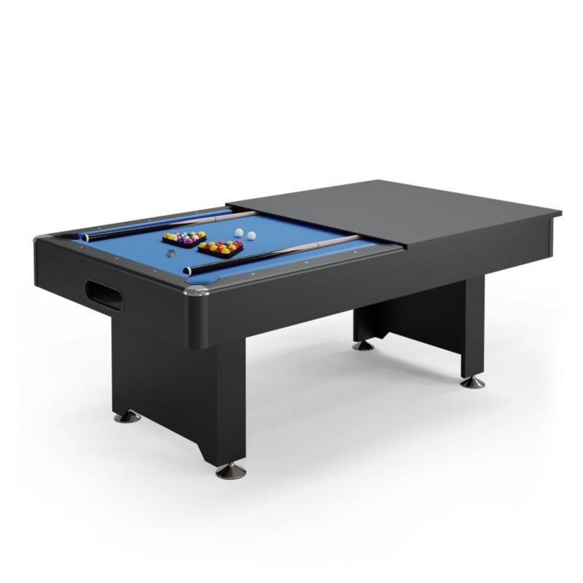 SOKKER Billard Américain convertible Table dinatoire - 212 x 118 x 86 cm - Retour de boules automatique et Accessoires inclus