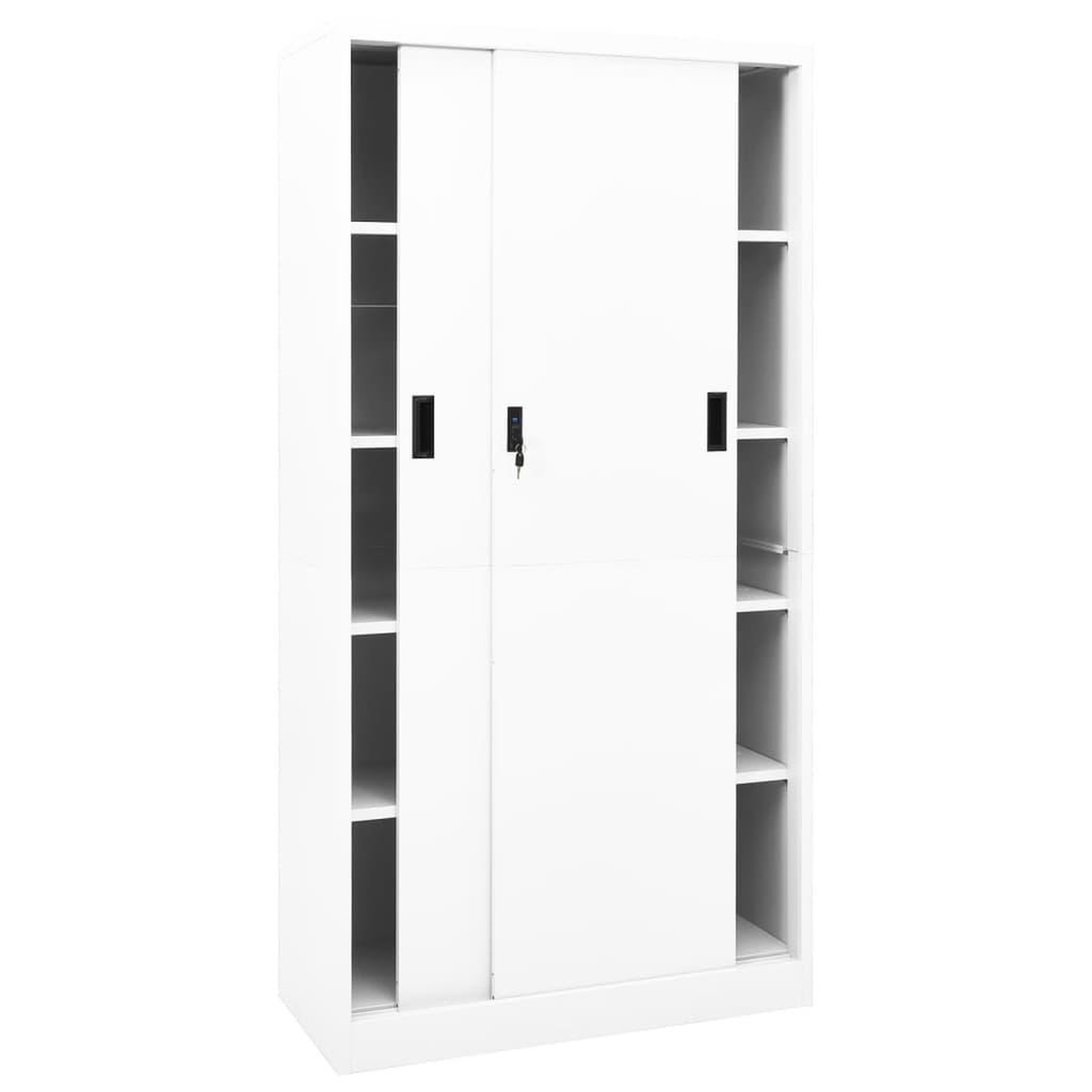 Voir la diapositive 3 : VIDAXL Armoire de bureau et porte coulissante Blanc 90x40x180 cm Acier
