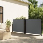 VIDAXL Auvent lateral retractable anthracite 140x1200 cm