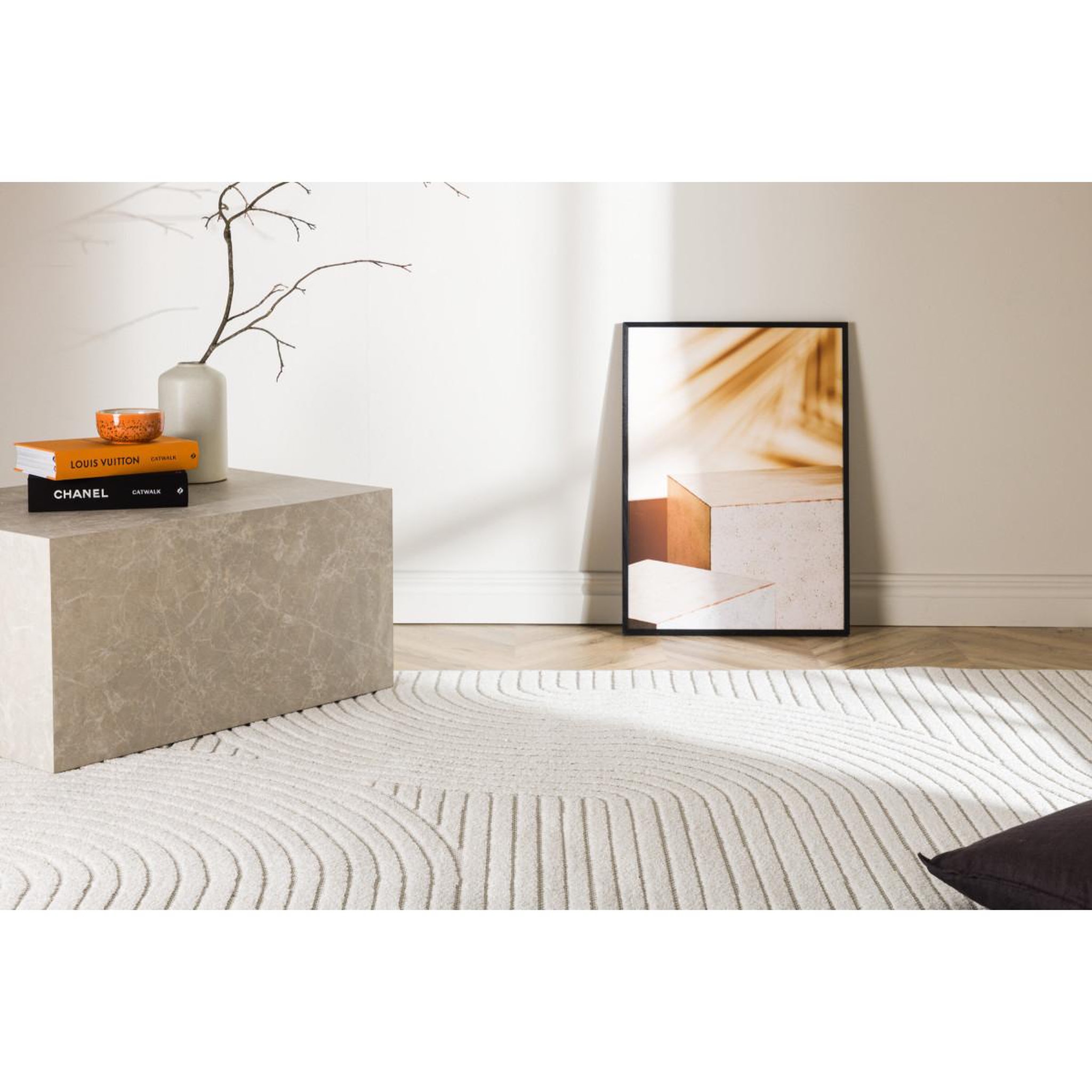 Voir la diapositive 4 : Paris Prix Tapis déco  vince solar  200x290cm naturel