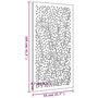 Voir la diapositive 6 : VIDAXL Decoration murale jardin 105x55 cm acier corten design feuille