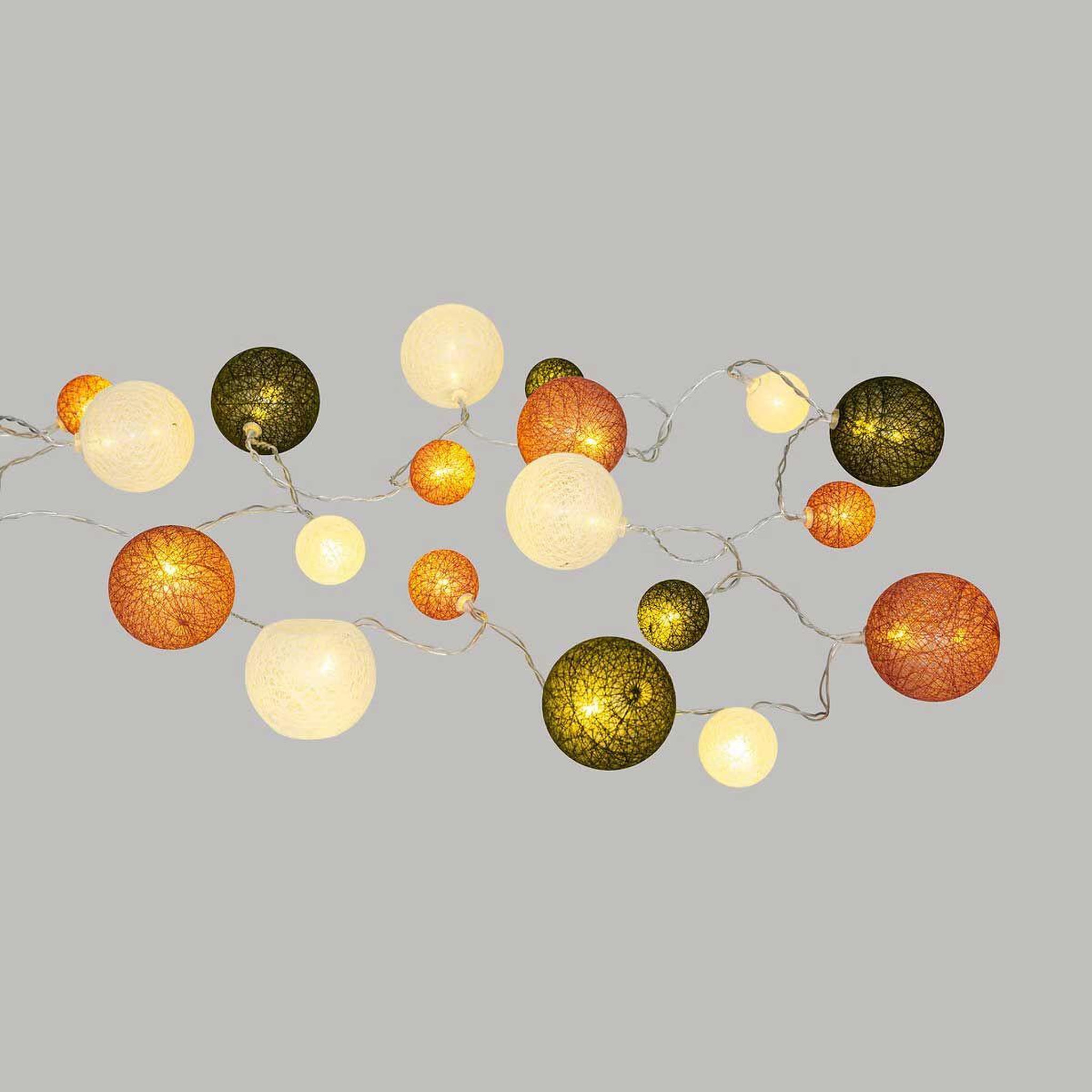 Voir la diapositive 3 : ATMOSPHERA Guirlande lumineuse 20 boules  led  340cm rose