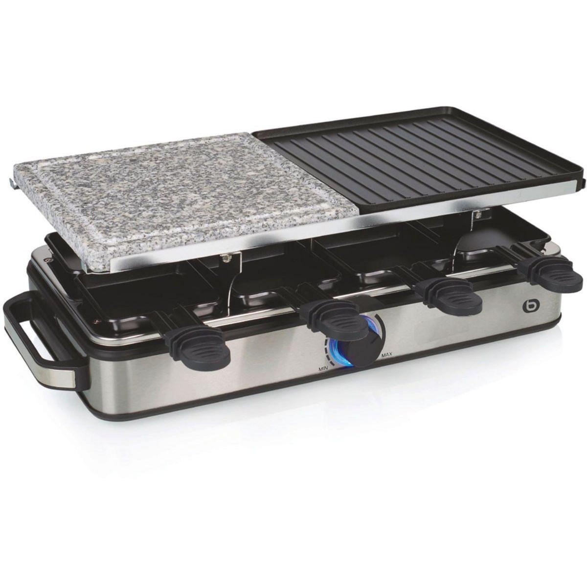 ESSENTIEL B Raclette ERGP7 8 personnes Grill + Pierre