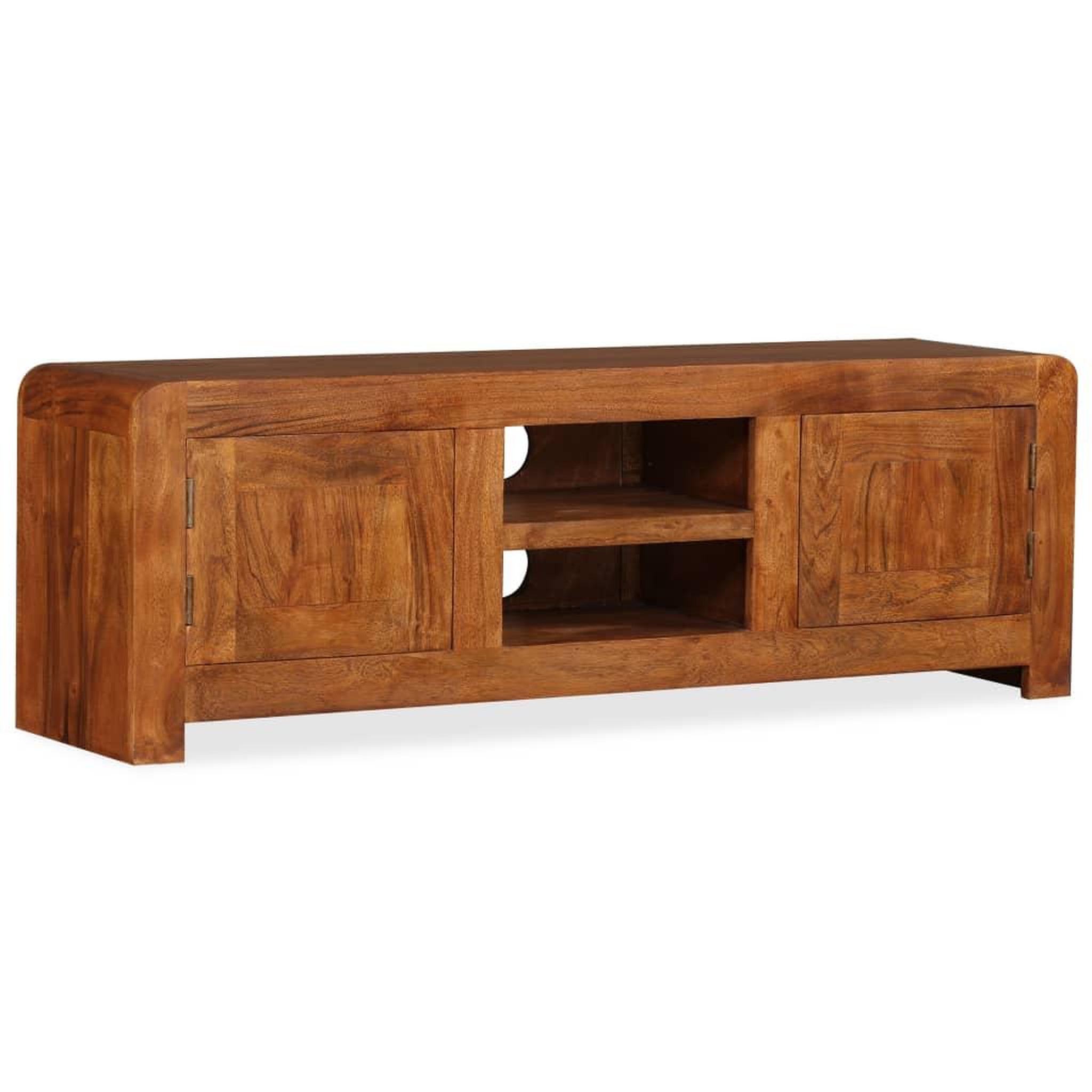 Voir la diapositive 4 : VIDAXL Meuble tv bois massif avec finition miel 120 x 30 x 40 cm