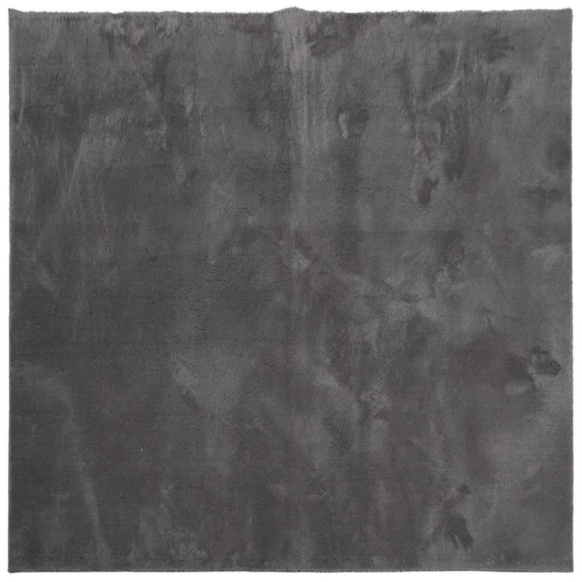 VIDAXL Tapis HUARTE a poils courts doux lavable anthracite 240x240 cm