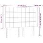 Voir la diapositive 6 : VIDAXL Tete de lit a LED Gris fonce 147x16x118/128 cm Tissu