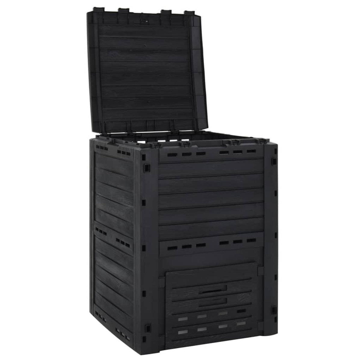 VIDAXL Composteur de jardin Noir 280 L Polypropylene