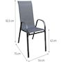 Voir la diapositive 3 : Habitat et Jardin Fauteuil jardin textilène  Cordoba  - Phoenix - Lot de 2 - Anthracite