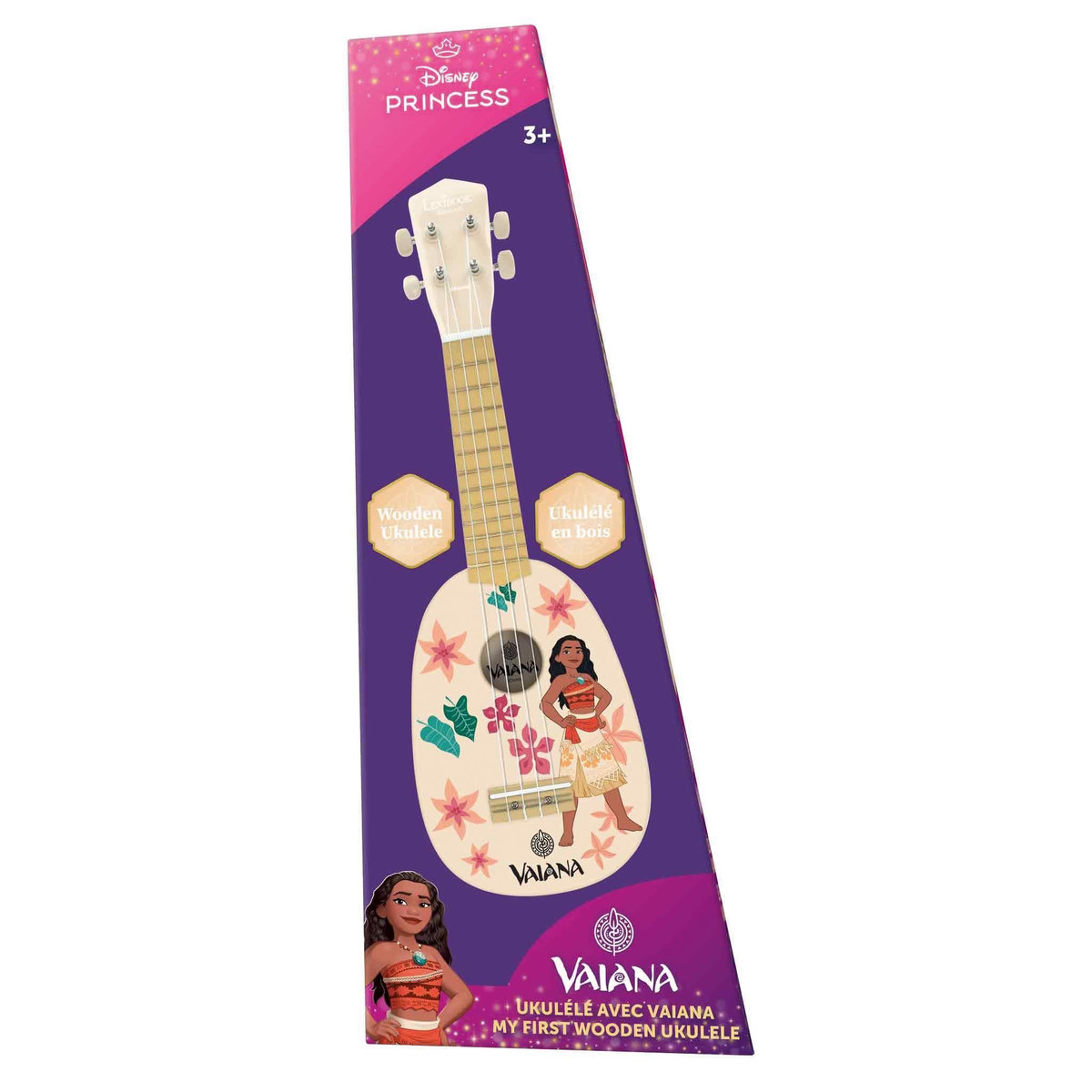Lexibook Ukulele Vaina en bois avec cordes en nylon - 53 cm