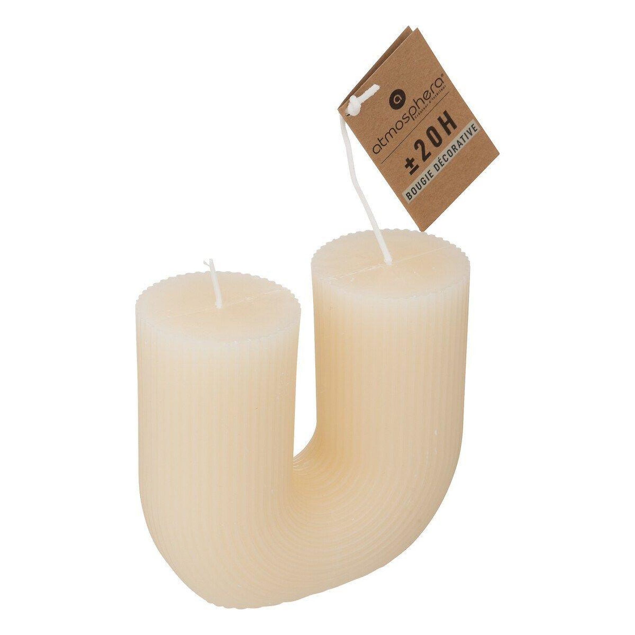 Voir la diapositive 2 : ATMOSPHERA Bougie design  demi  400g ivoire