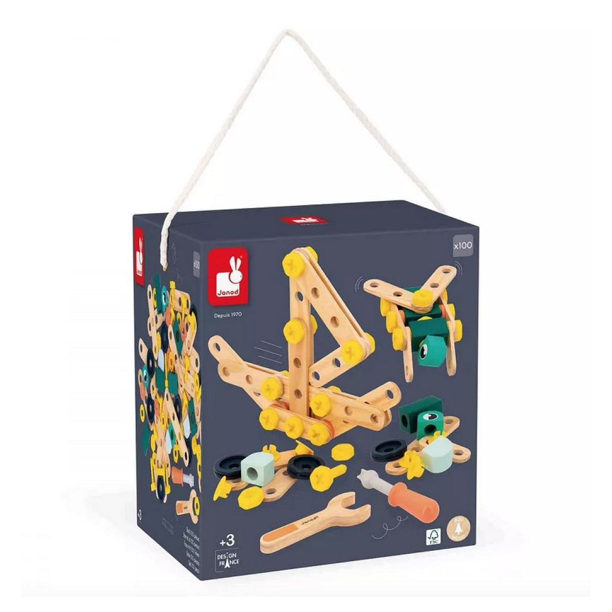 Juratoys-Janod Brico Kids - Baril 100 pcs