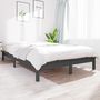 Voir la diapositive 2 : VIDAXL Cadre de lit sans matelas gris 140x190 cm bois de pin massif