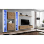 Voir la diapositive 2 : Paris Prix Ensemble Meuble TV  Switch Lamel XVI  330cm Naturel & Blanc
