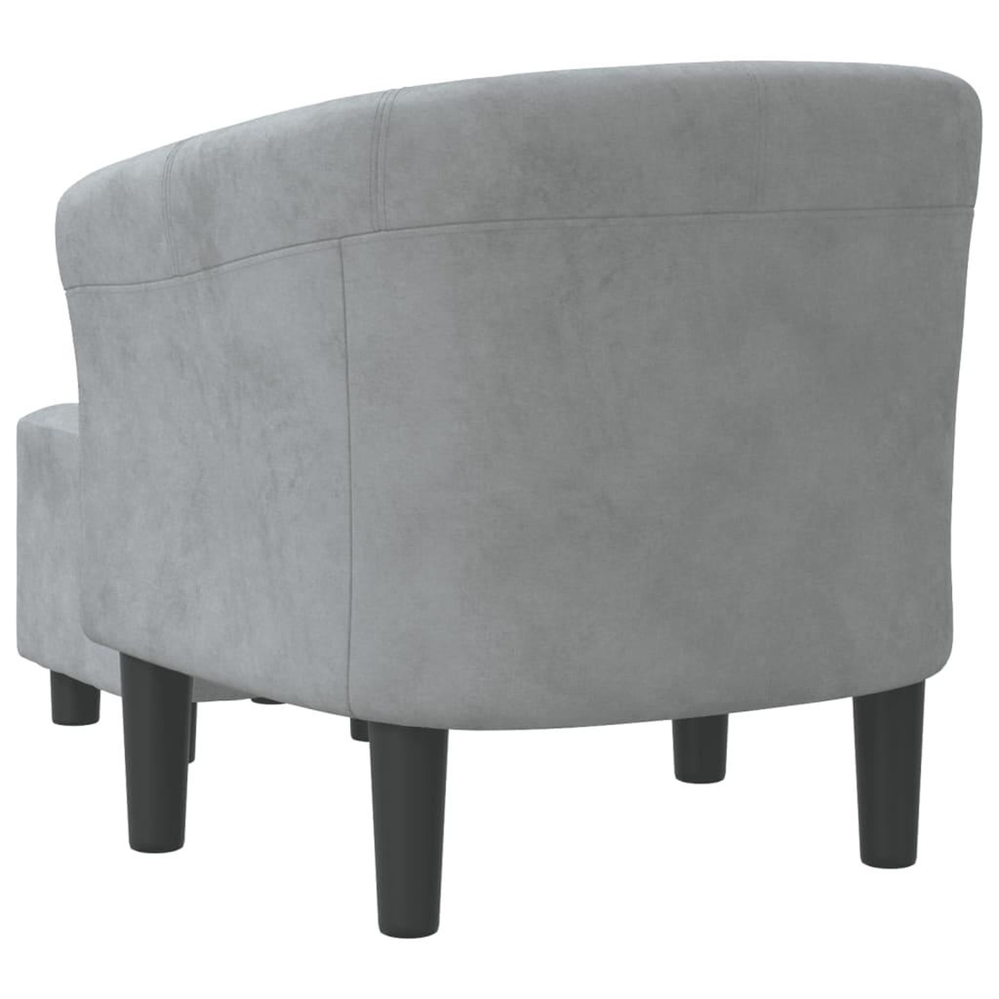 Voir la diapositive 5 : VIDAXL Chaise cabriolet avec repose-pied gris fonce velours