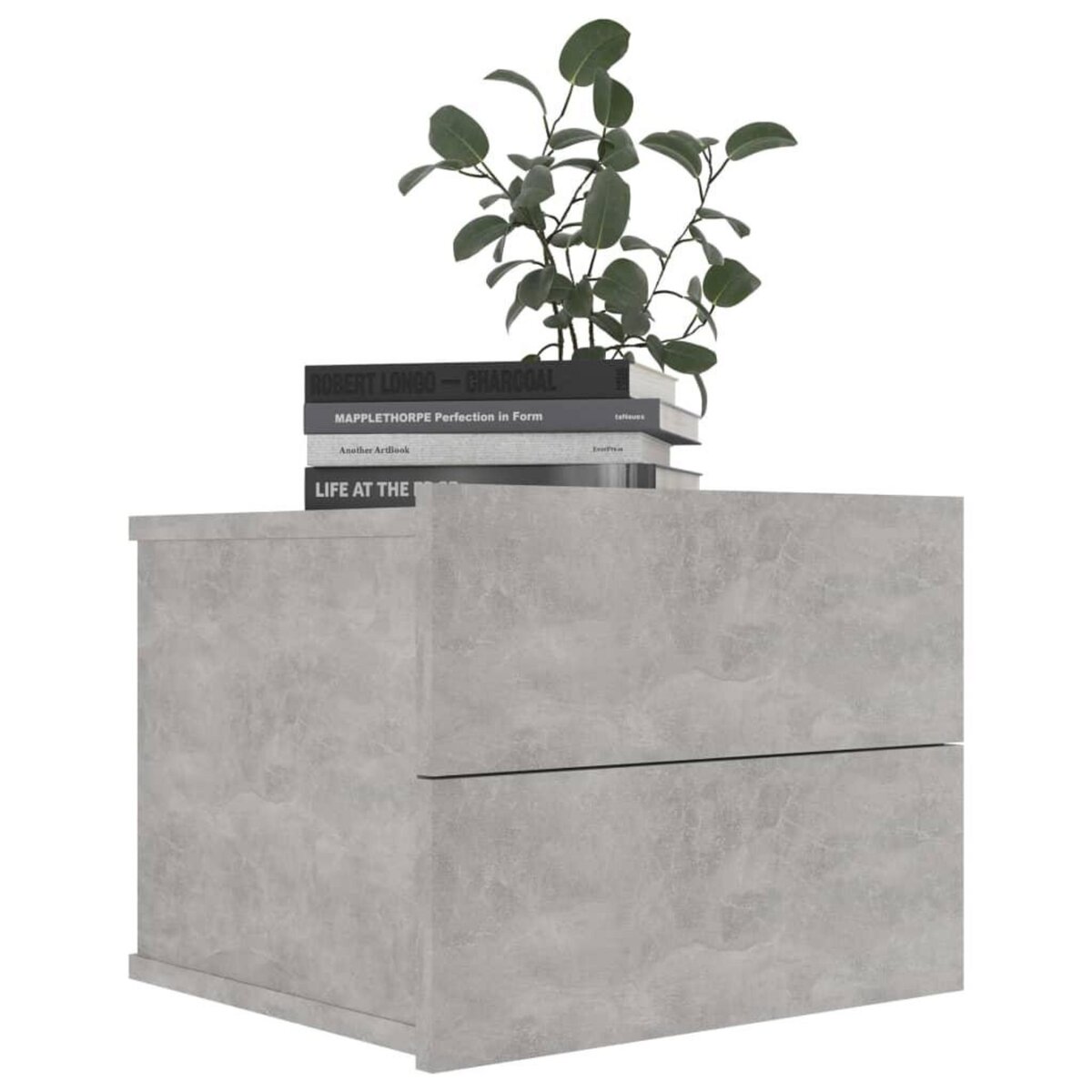 VIDAXL Table de chevet Gris beton 40x30x30 cm Bois ingenierie