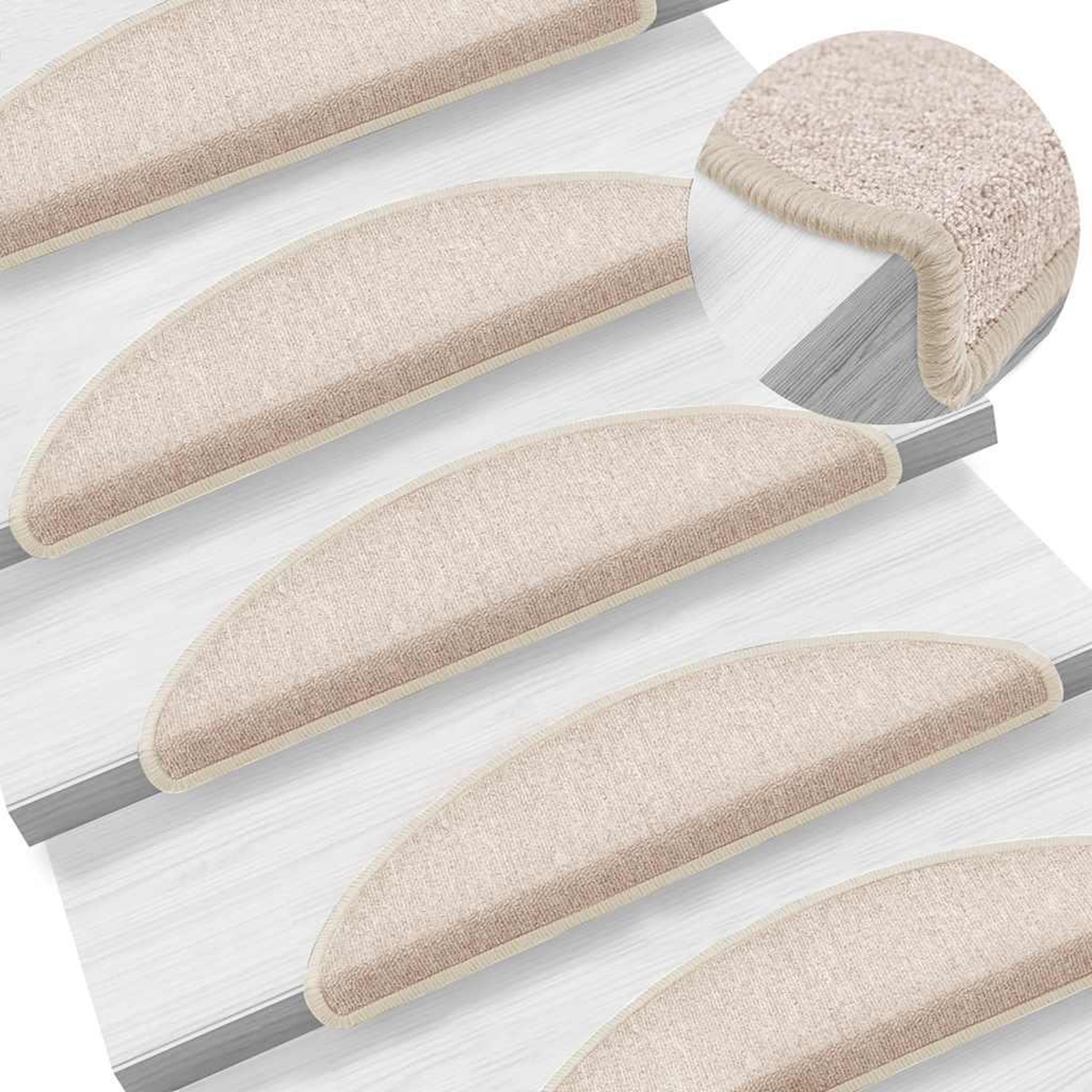Voir la diapositive 5 : VIDAXL Tapis d'escalier 30 pcs taupe 56x17x3 cm