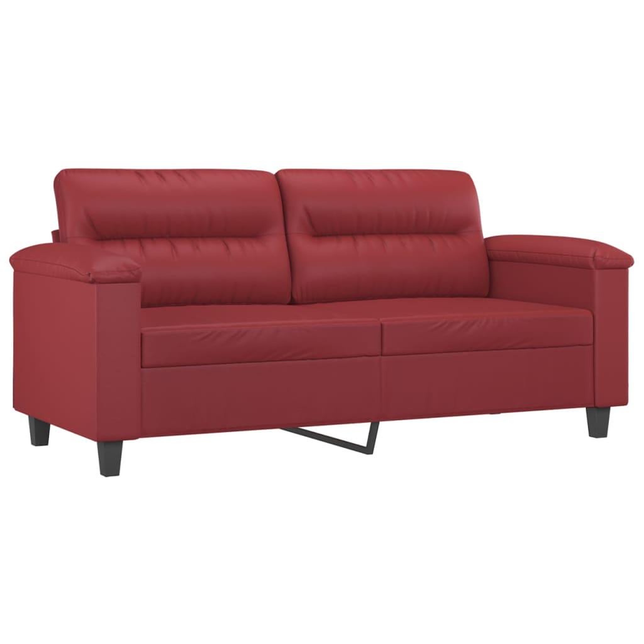 Voir la diapositive 4 : VIDAXL Ensemble de canapes 3 pcs et coussins Rouge bordeaux Similicuir