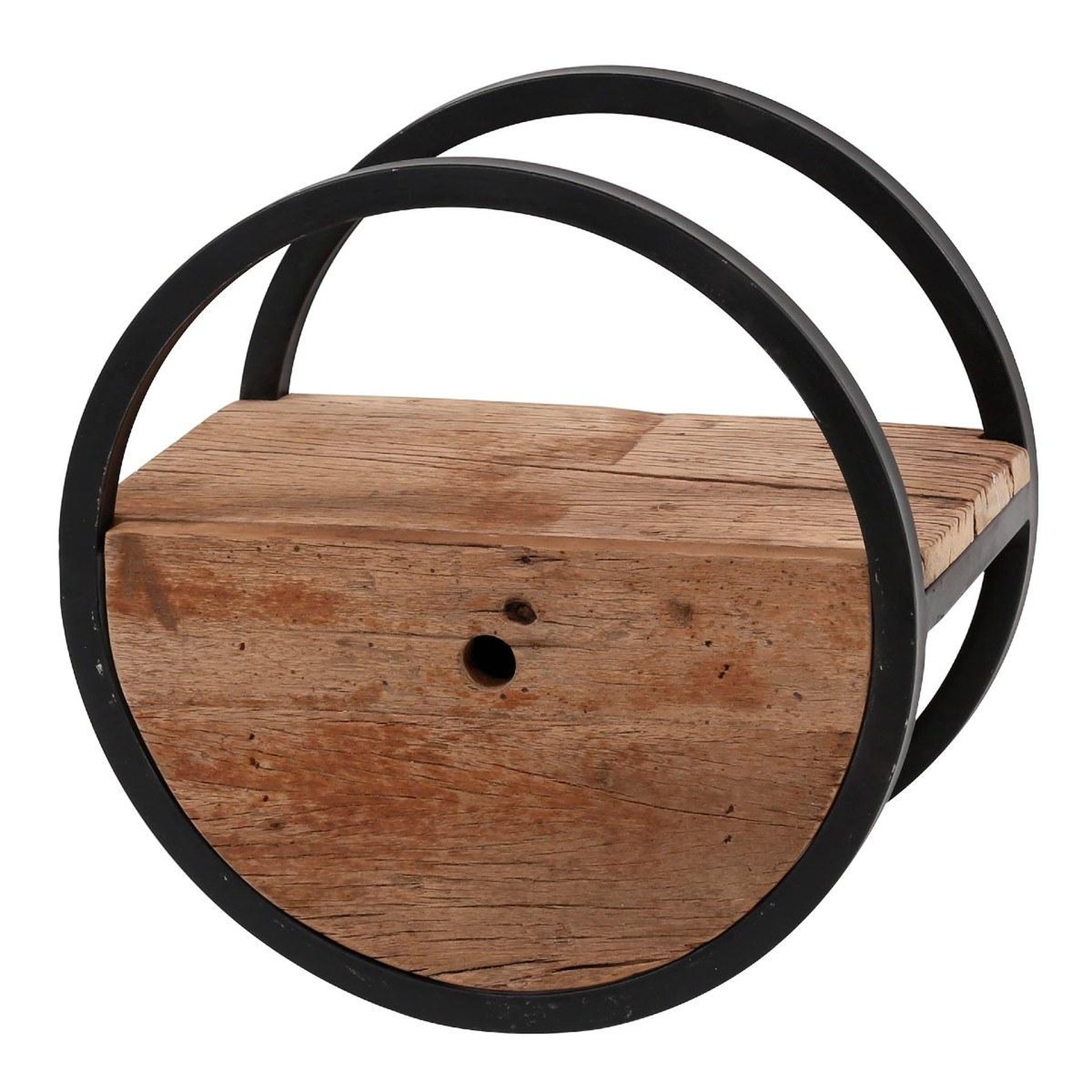 JLC KREATION Étagère murale en bois et métal avec tiroir cerclo2