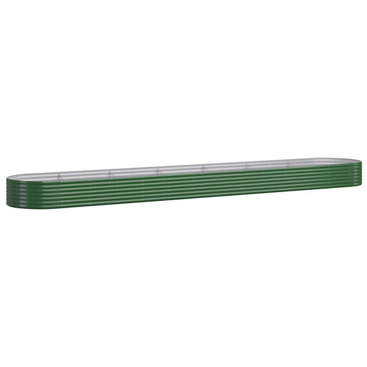 VIDAXL Lit sureleve de jardin Acier enduit de poudre 544x100x36cm Vert