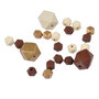 Voir la diapositive 1 : Paris Prix Lot de 27 Perles en Bois  Diamant  1-2cm Beige & Or