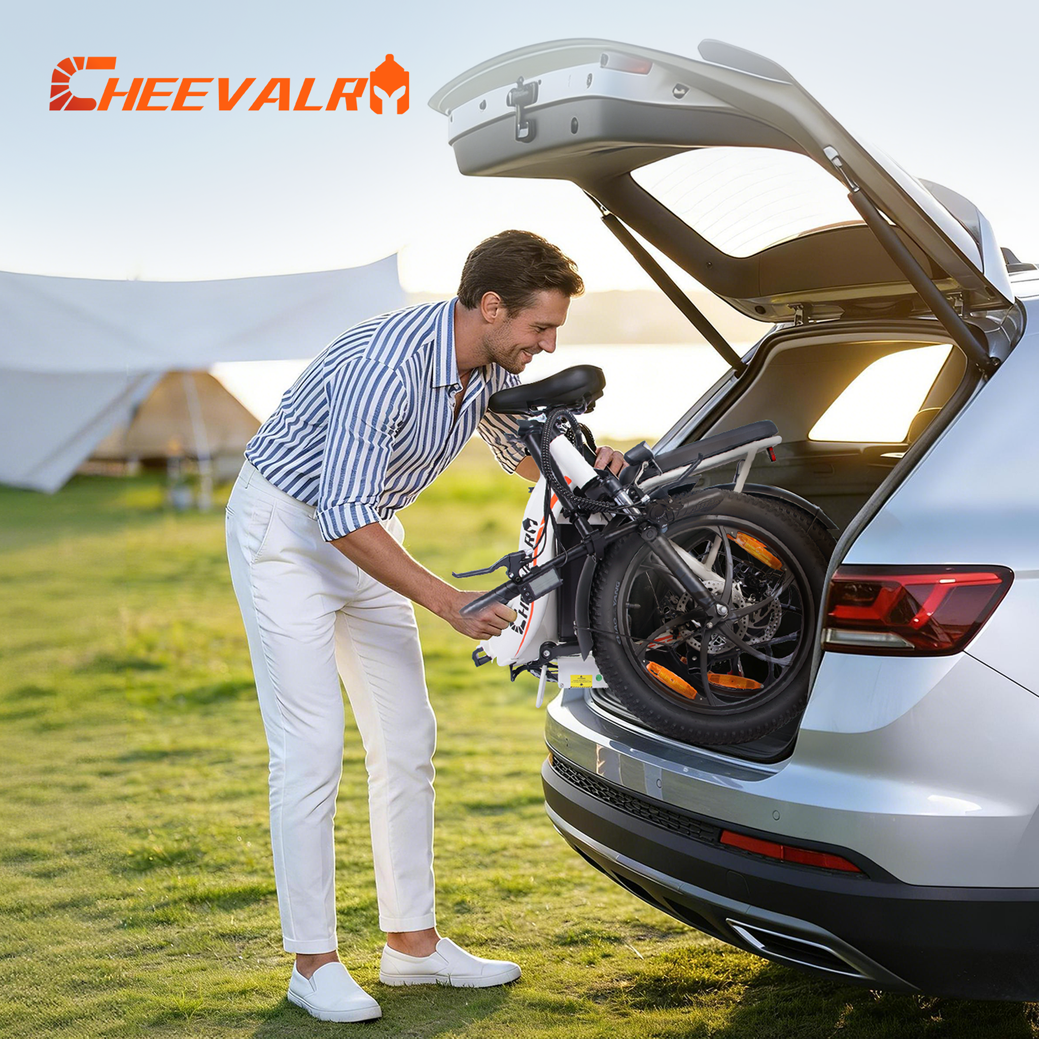 Voir la diapositive 6 : CHEEVALRY Vélo électrique pliant CHEEVALRY C16-1