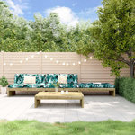 VIDAXL Salon de jardin 4 pcs avec coussins bois de pin impregne