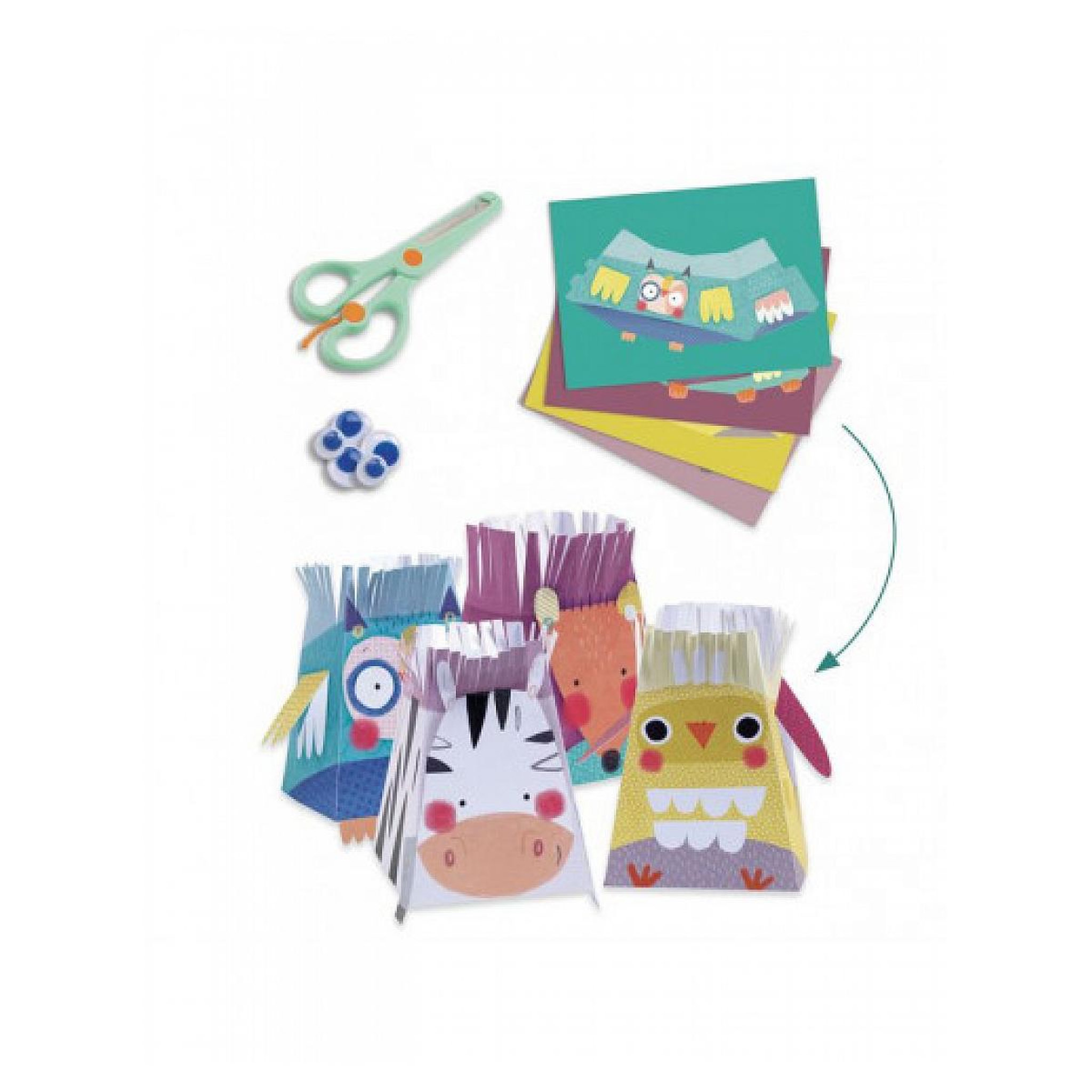 Djeco Coffret loisirs creatfis les animaux et leurs maisons
