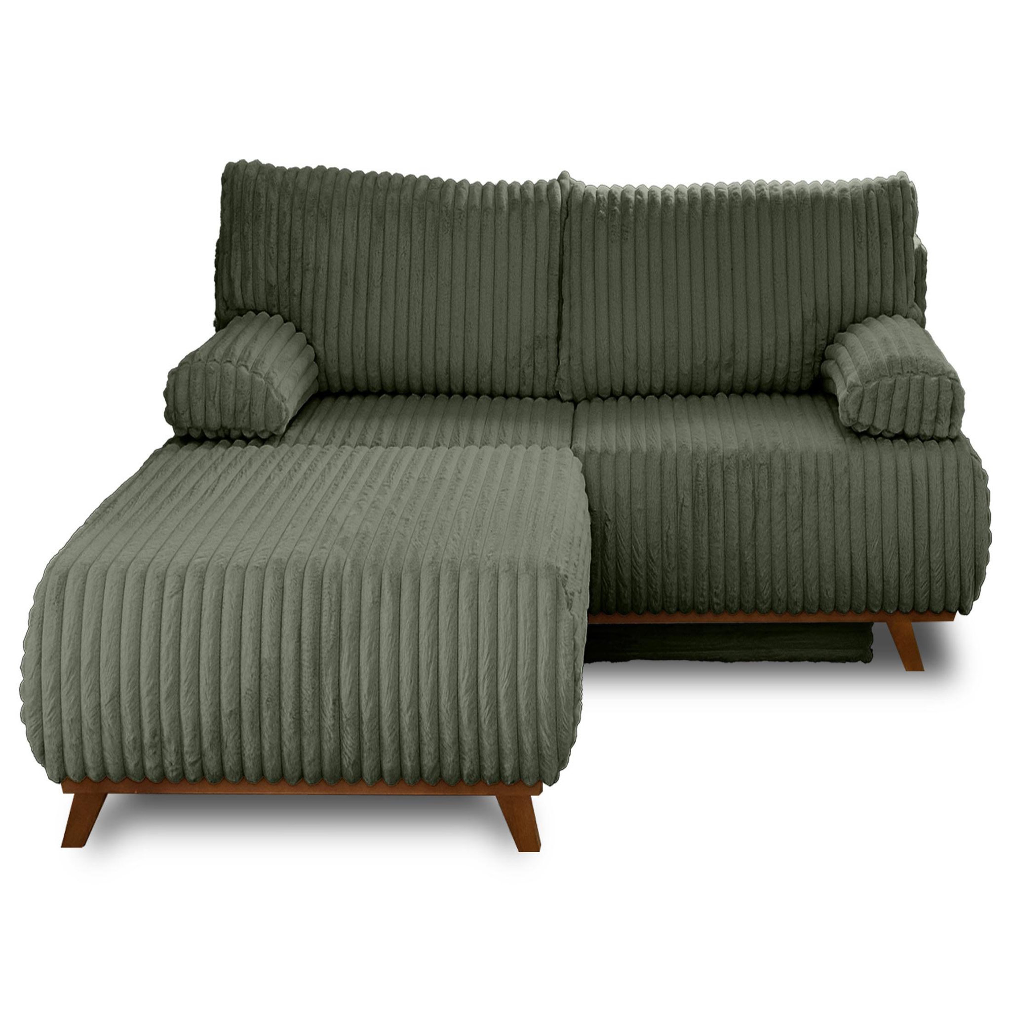 Voir la diapositive 1 : BEST MOBILIER Cristal - canapé 3 places - convertible avec coffre et grand pouf - en fausse fourrure côtelée
