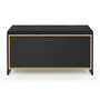 Voir la diapositive 3 : ID MARKET Banc d'entrée BOSTON avec coussin et rangement chaussures noir 100 cm design industriel
