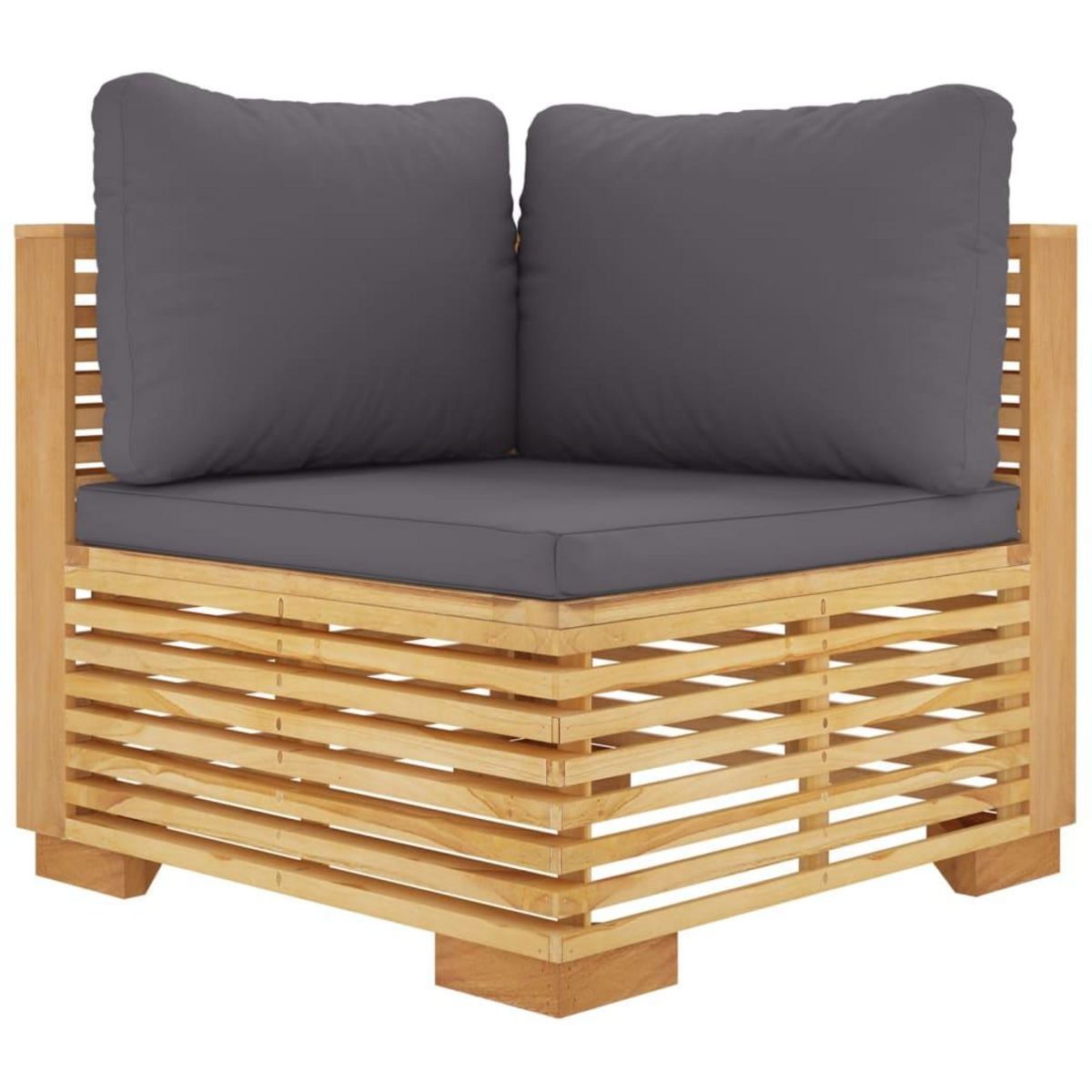 VIDAXL Salon de jardin 6 pcs avec coussins Bois de teck solide