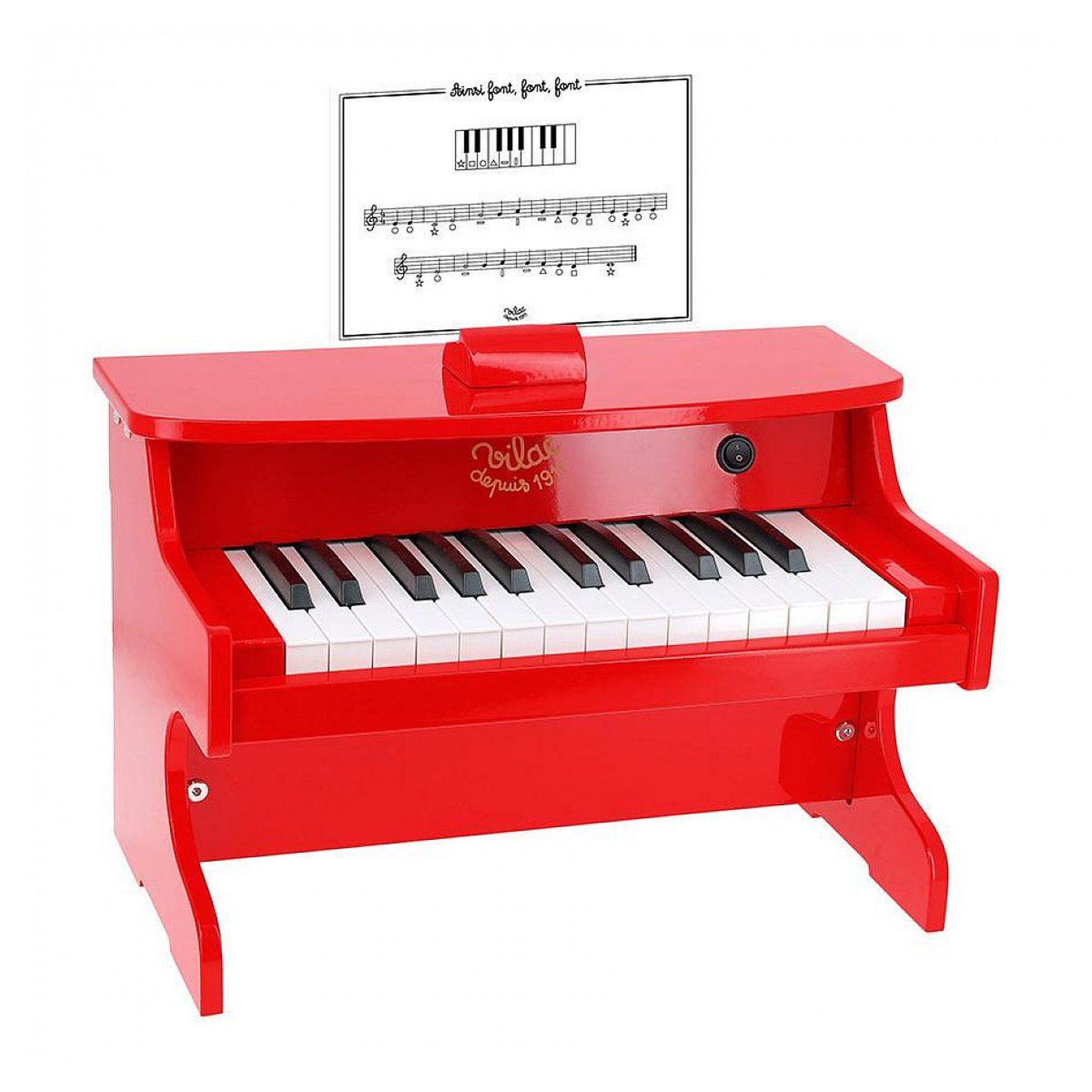 Voir la diapositive 3 : Vilac E piano rouge - avec piles -