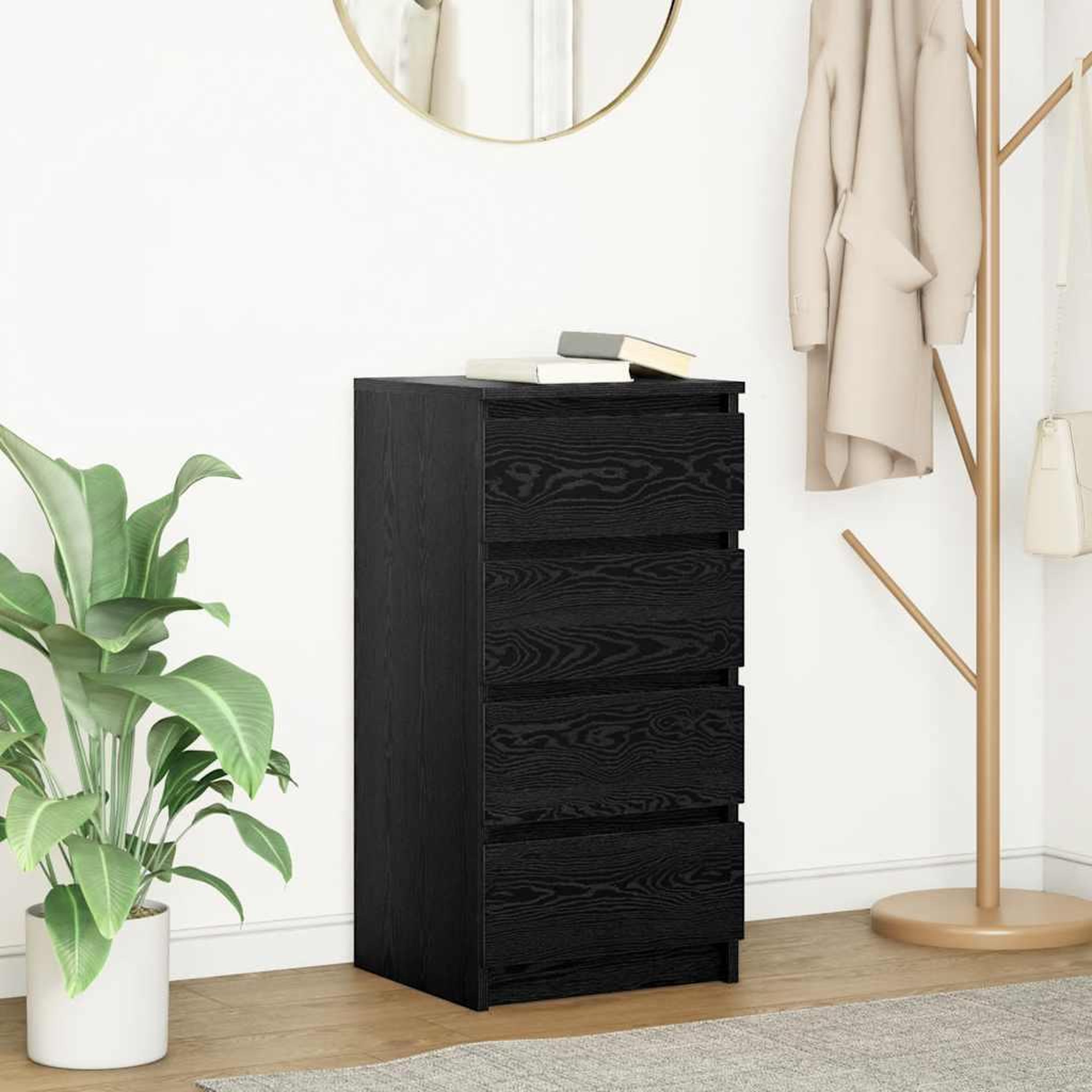 VIDAXL Buffet chene noir 37,5x35x76 cm bois d'ingenierie