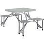 Voir la diapositive 1 : OUTSUNNY Ensemble table et chaise de camping pliant forme valise pique-nique alu