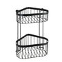 Voir la diapositive 2 : Wenko Etagère d'angle murale de douche indus Classic - L. 23 x H. 33 cm - Noir