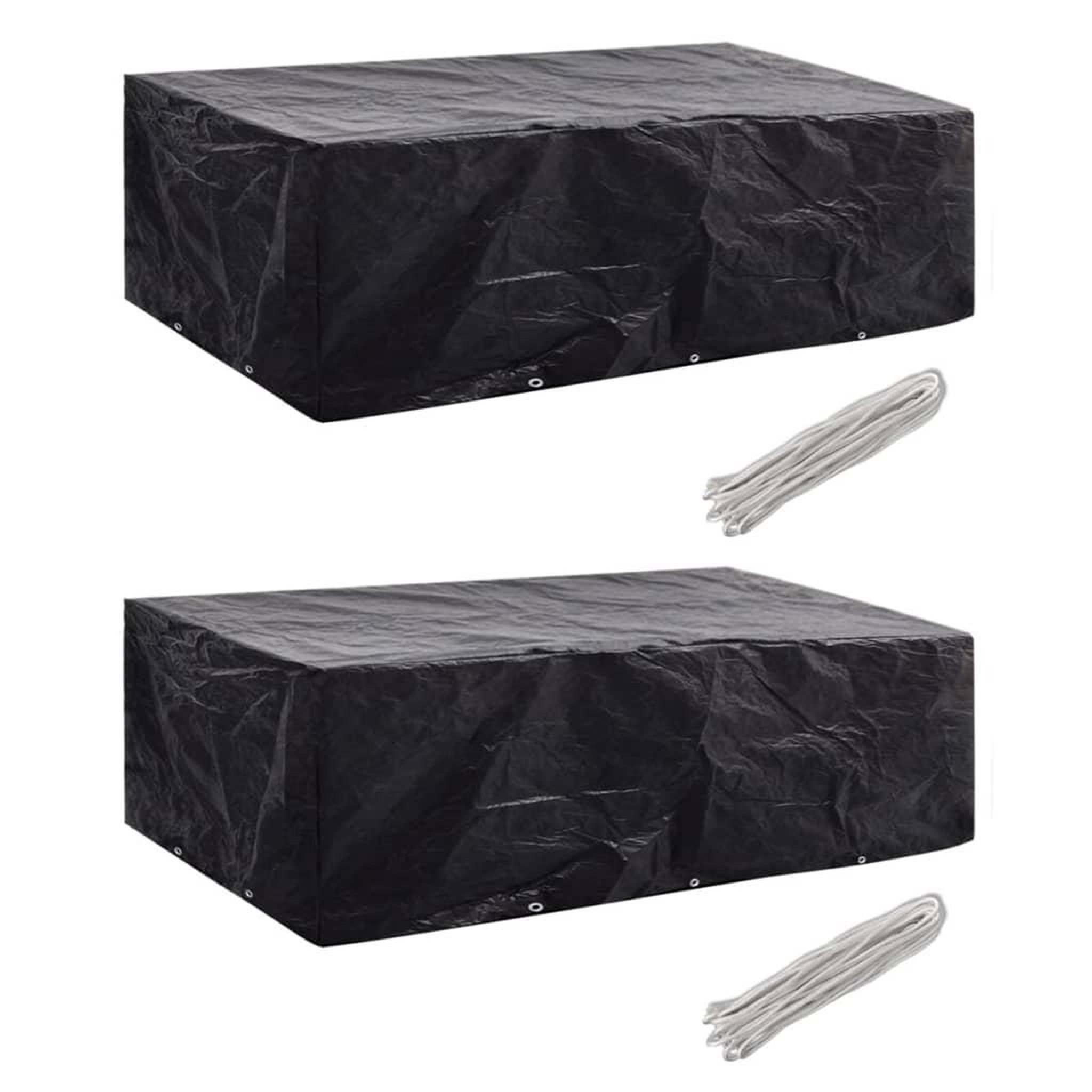 Voir la diapositive 1 : VIDAXL Housses de salon de jardin 2 pcs Rotin 10 œillets 300 x 140 cm