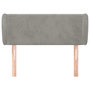 Voir la diapositive 3 : VIDAXL Tete de lit avec oreilles Gris clair 93x23x78/88 cm Velours
