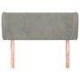 Voir la diapositive 3 : VIDAXL Tete de lit avec oreilles Gris clair 93x23x78/88 cm Velours