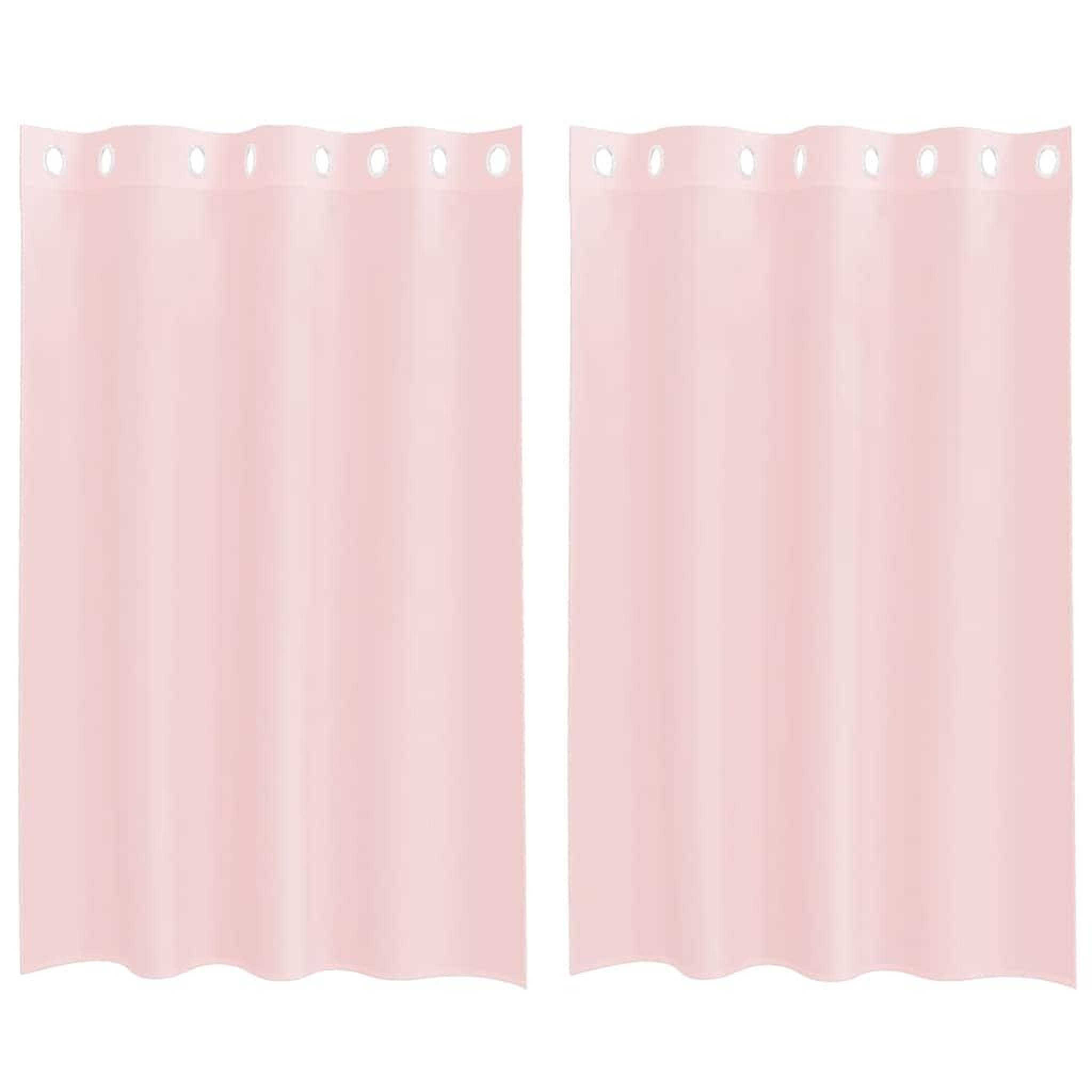 Voir la diapositive 2 : VIDAXL Rideaux en voile avec œillets 2 pcs rose clair 140x175 cm