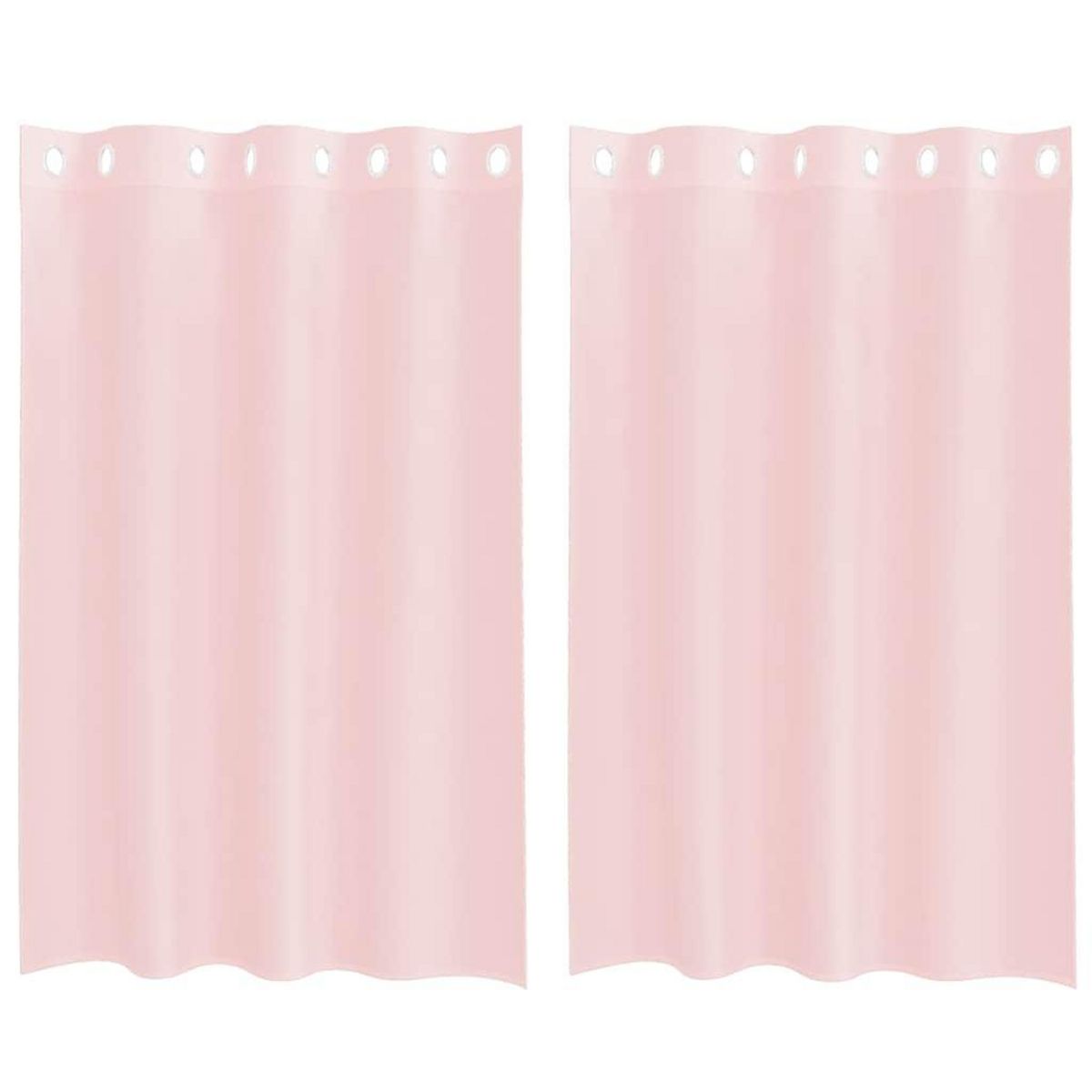 VIDAXL Rideaux en voile avec œillets 2 pcs rose clair 140x175 cm