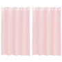 Voir la diapositive 2 : VIDAXL Rideaux en voile avec œillets 2 pcs rose clair 140x175 cm