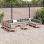 Voir la diapositive 3 : VIDAXL Salon de jardin avec coussins 10 pcs bois massif sapin douglas