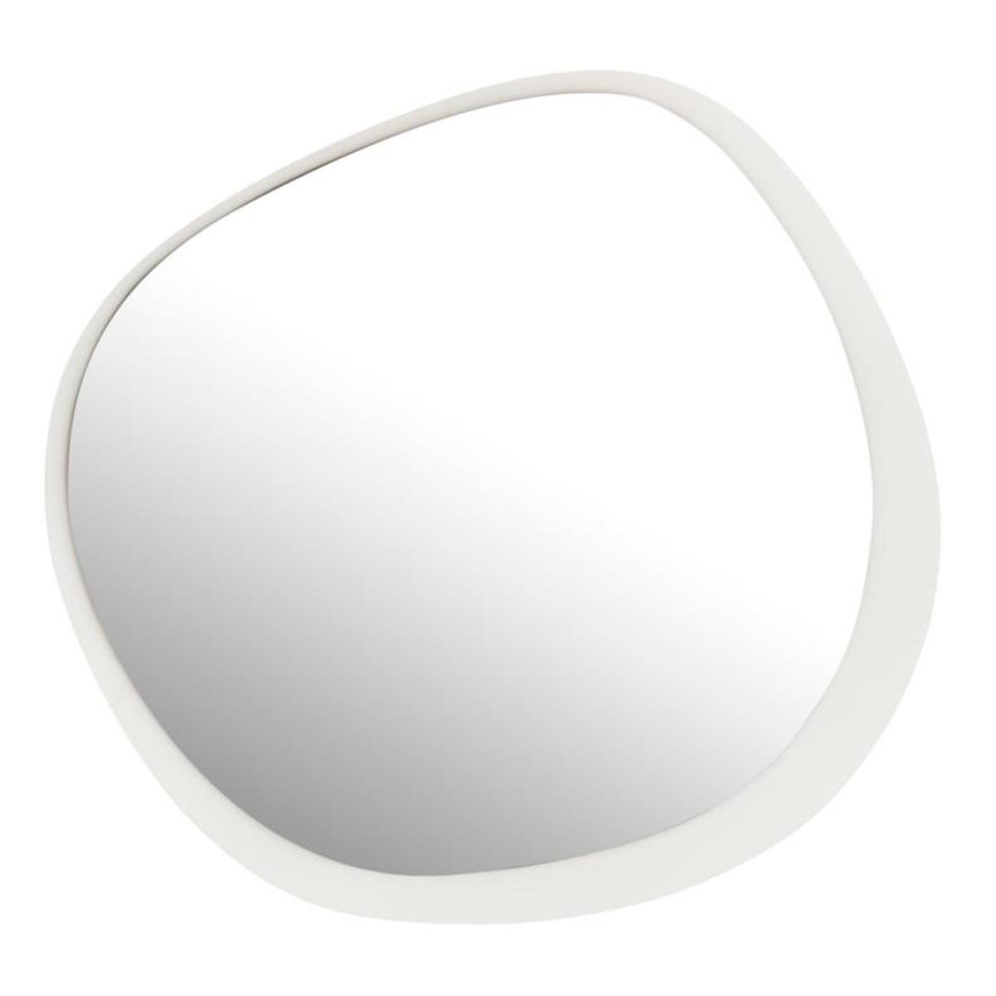 J-LINE Miroir Mural en Métal  Lorenzo  86cm Blanc