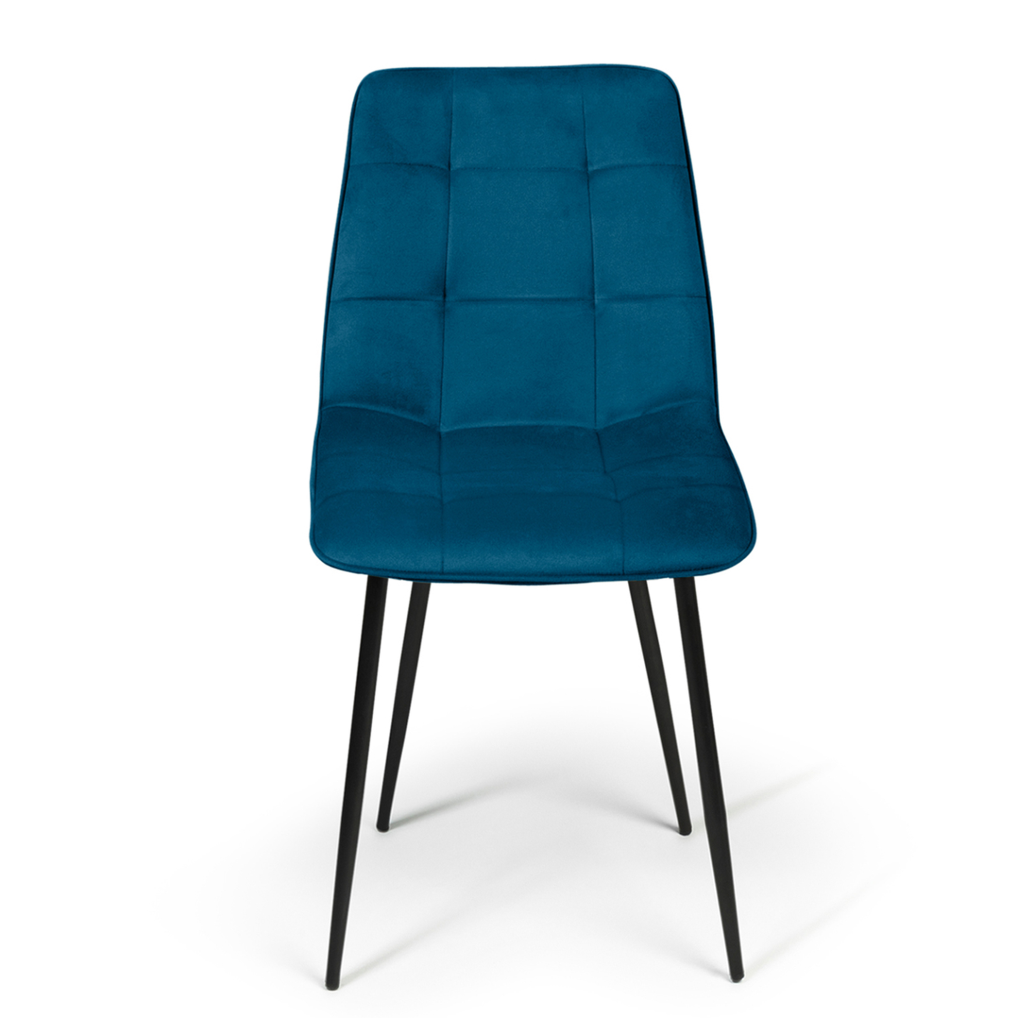 Voir la diapositive 3 : ID MARKET Lot de 6 chaises mila en velours mix color bleu x2, gris foncé x2, gris clair x2