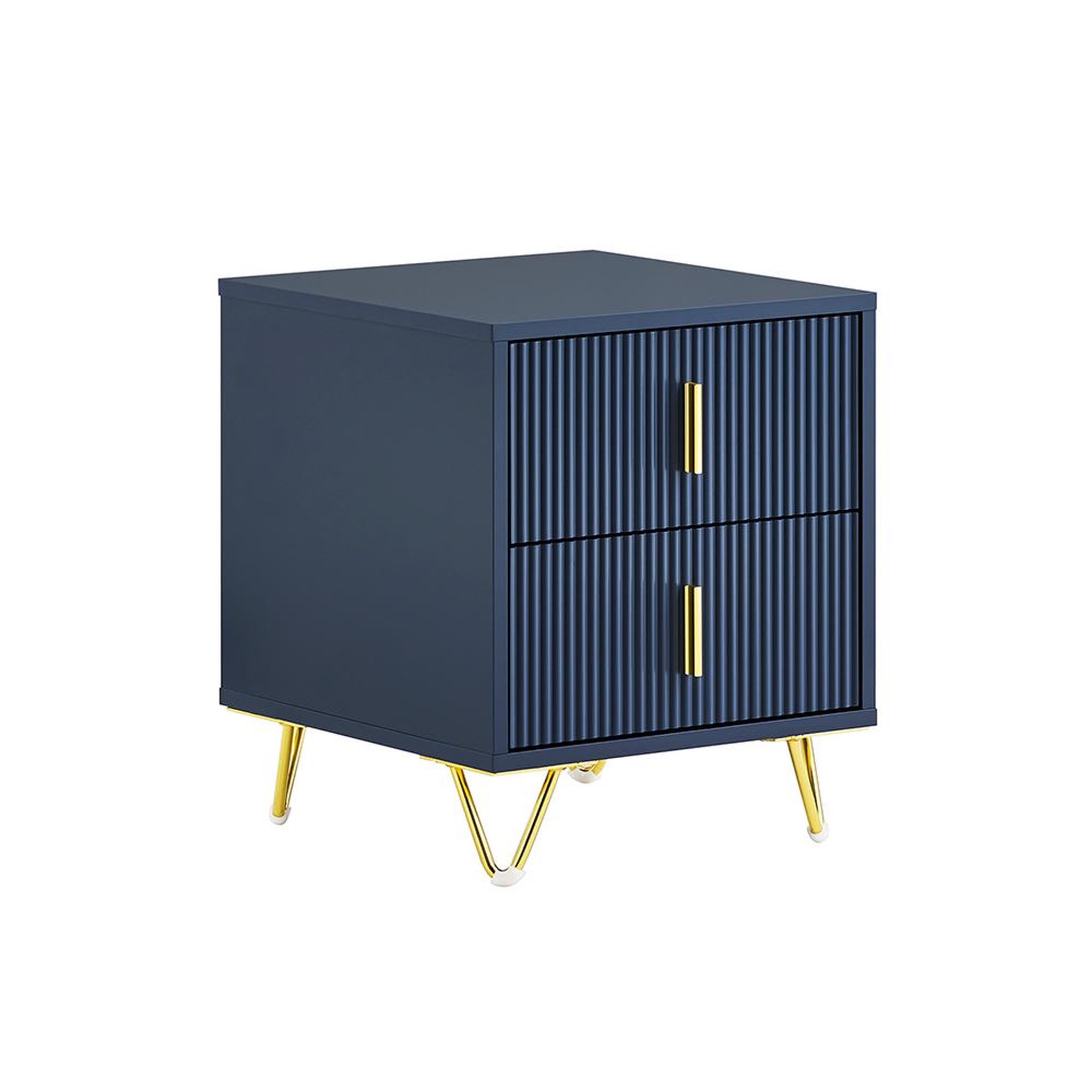 SOBUY SoBuy - Table De Chevet à deux tiroirs - Moderne - FBT115. Coloris disponibles : Bleu, Noir, Blanc