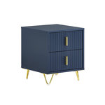 SOBUY SoBuy - Table De Chevet à deux tiroirs - Moderne - FBT115. Coloris disponibles : Bleu, Blanc, Noir