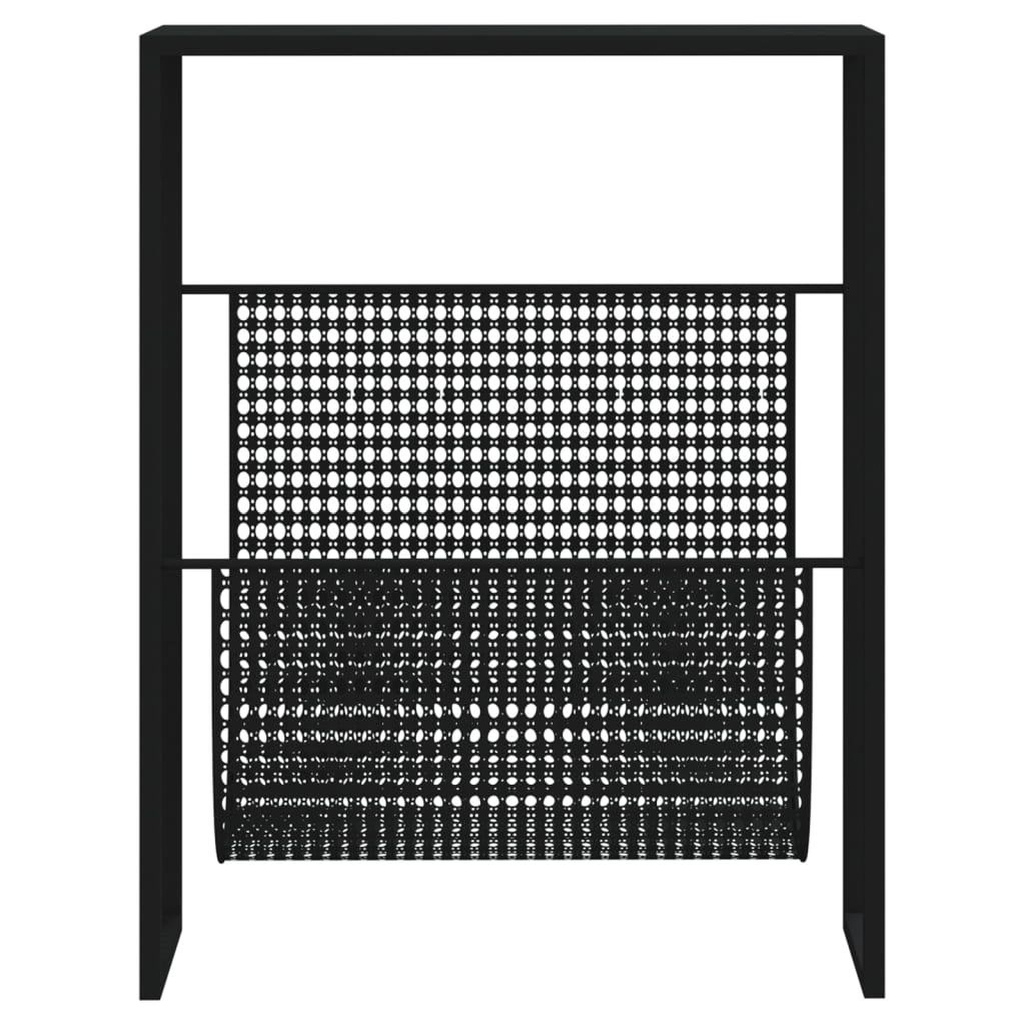 Voir la diapositive 3 : VIDAXL Porte-revue Noir 35x15x45 cm Acier