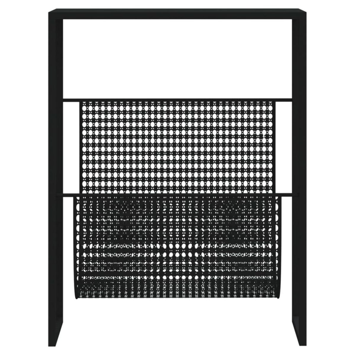 VIDAXL Porte-revue Noir 35x15x45 cm Acier