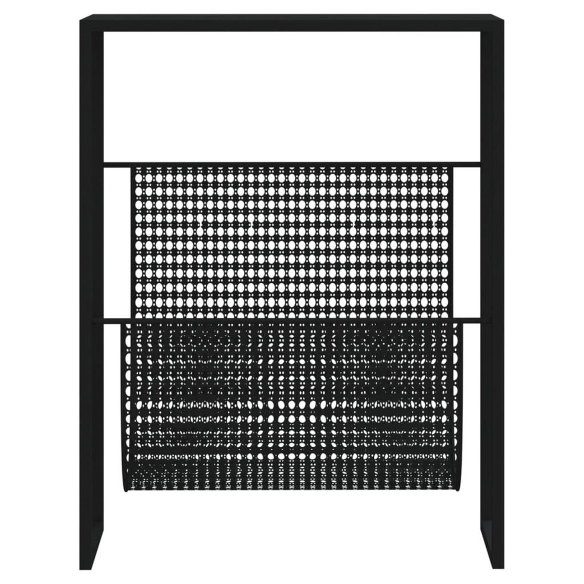 VIDAXL Porte-revue Noir 35x15x45 cm Acier